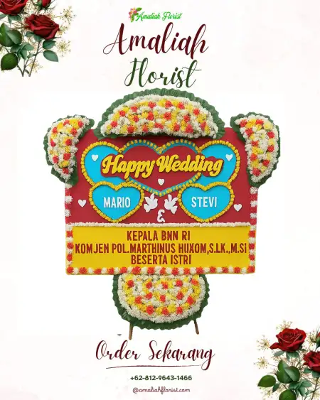 Papan Bunga Pernikahan Sungailiat